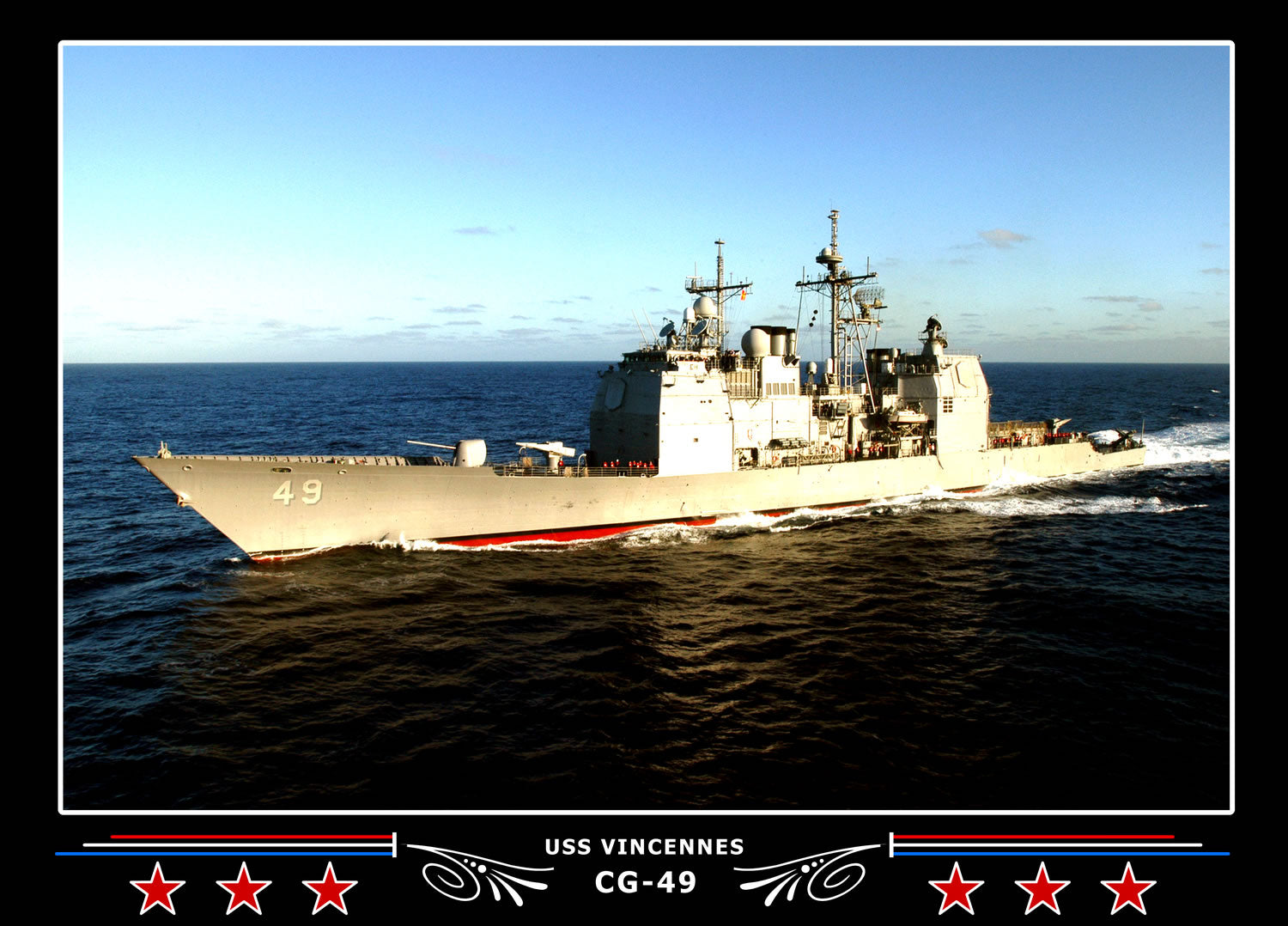 USS Vincennes CG-49 Canvas Photo Print
