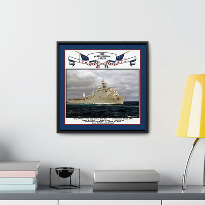 USS Pearl Harbor LSD-52 Navy Floating Frame Photo Desk View