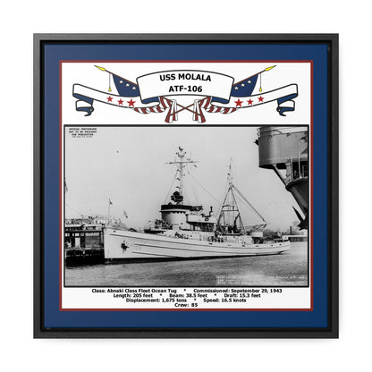 USS Molala ATF-106 Navy Floating Frame Photo Front View
