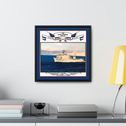 USS Pearl Harbor LSD-52 Navy Floating Frame Photo Desk View