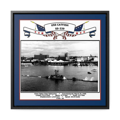 USS Catfish SS-339 Navy Floating Frame Photo Front View