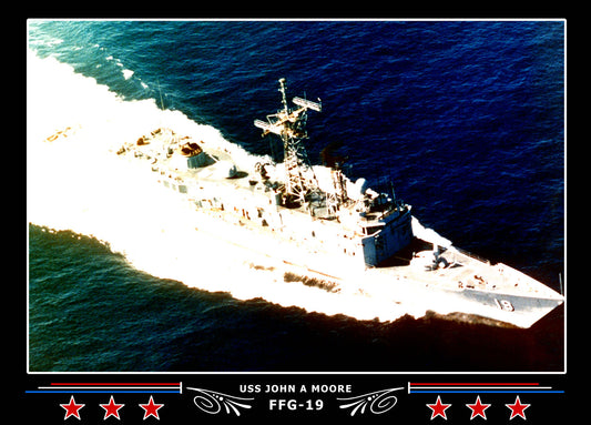 USS John A Moore FFG-19 Canvas Photo Print
