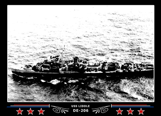 USS Liddle DE-206 Canvas Photo Print