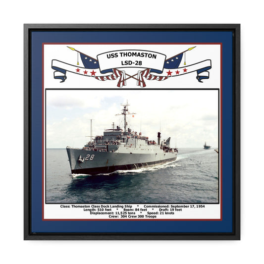 USS Thomaston LSD-28 Navy Floating Frame Photo Front View