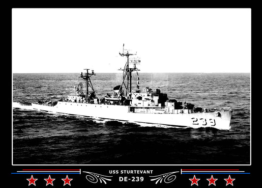 USS Sturtevant DE-239 Canvas Photo Print