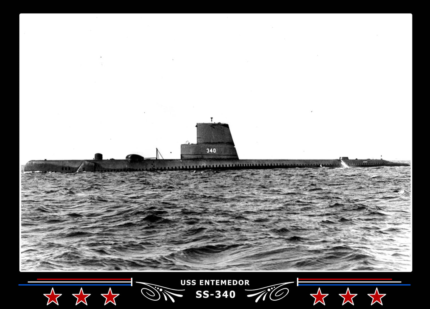 USS Entemedor SS-340 Canvas Photo Print