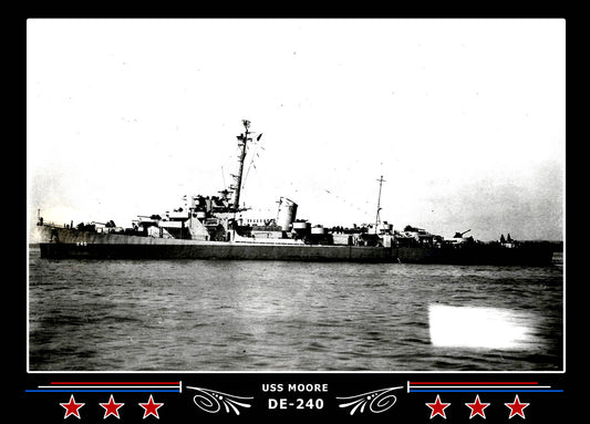 USS Moore DE-240 Canvas Photo Print