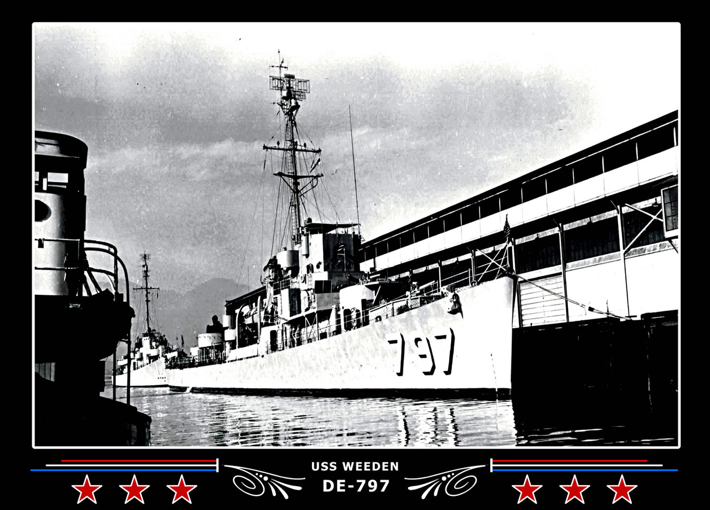 USS Weeden DE-797 Canvas Photo Print
