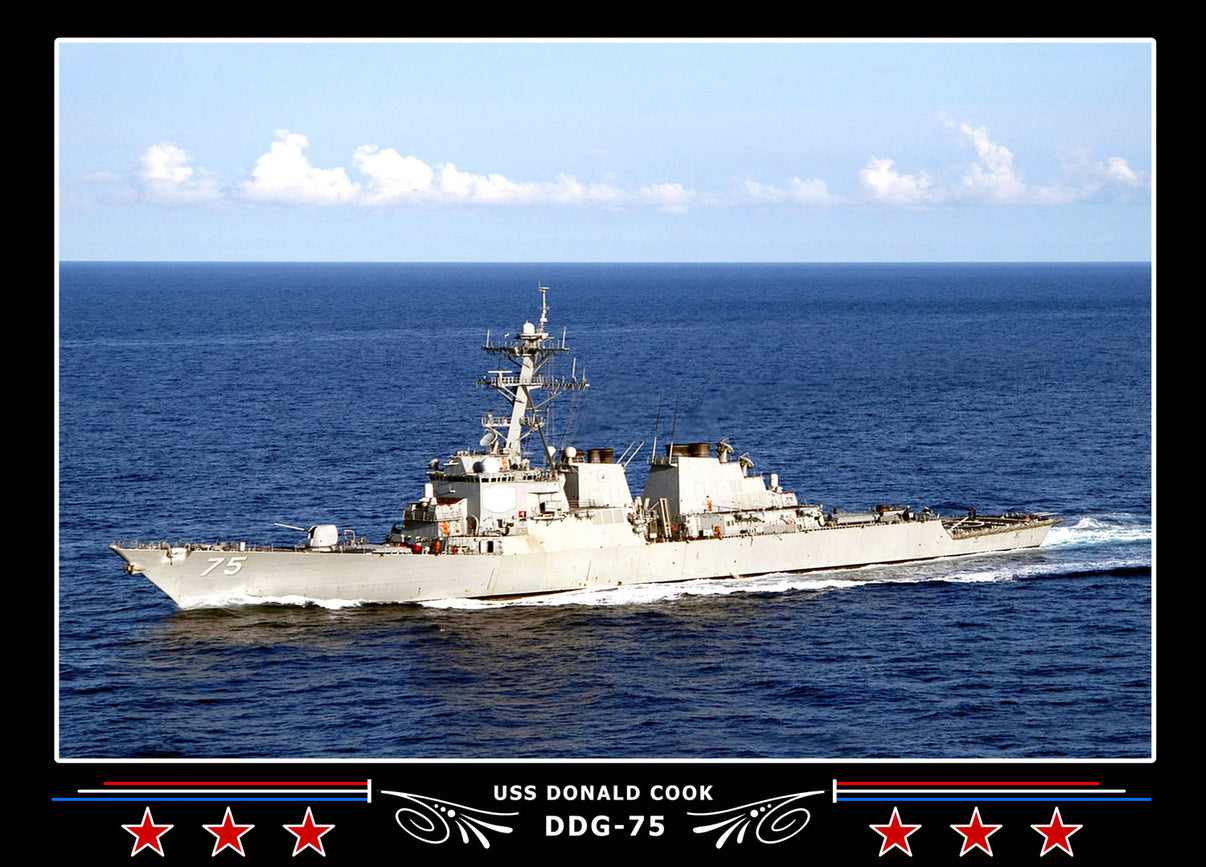 USS Donald Cook DDG75 Canvas Photo Print Navy Emporium