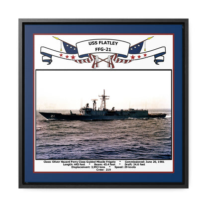 USS Flatley FFG-21 Navy Floating Frame Photo Front View