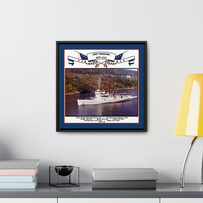 USS Takelma ATF-113 Navy Floating Frame Photo Desk View