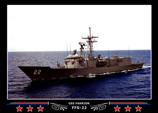 USS Fahrion FFG-22 Canvas Photo Print