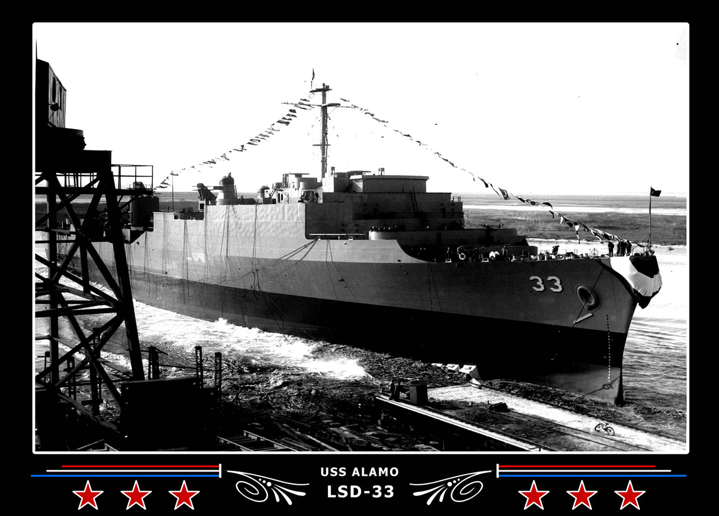 USS Alamo LSD33 Canvas Photo Print