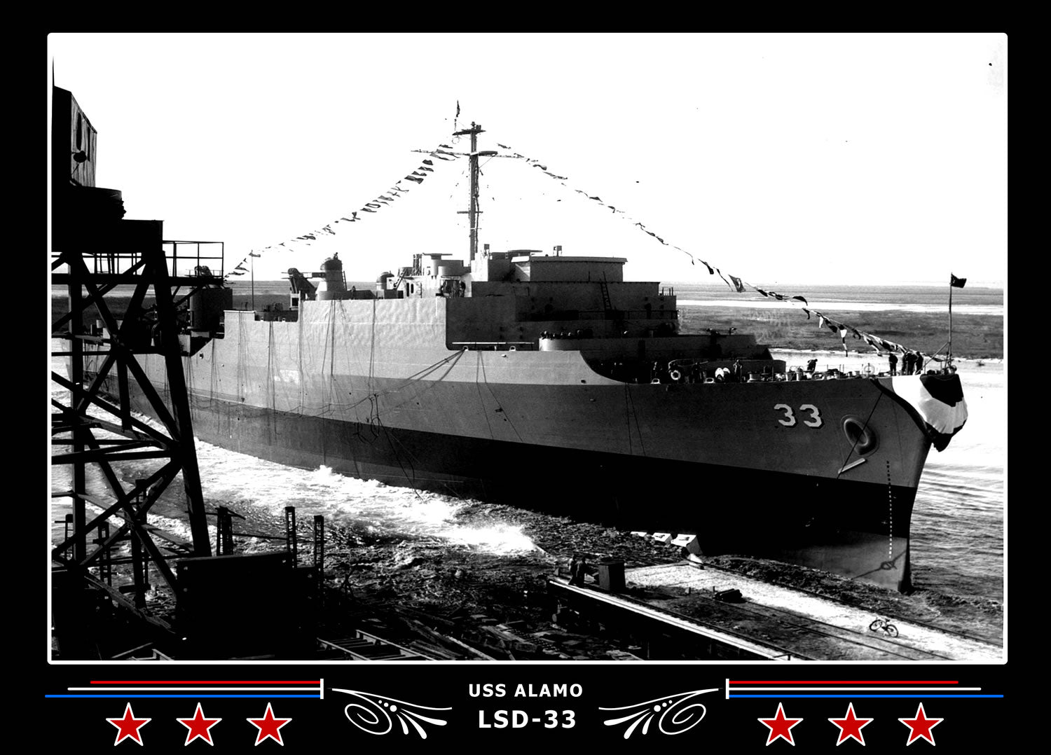 USS Alamo LSD33 Canvas Photo Print