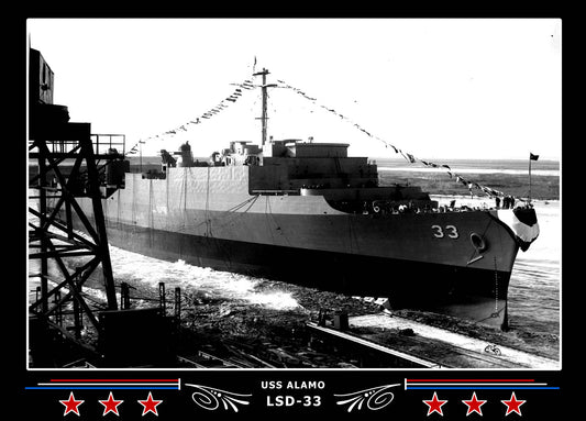 USS Alamo LSD33 Canvas Photo Print