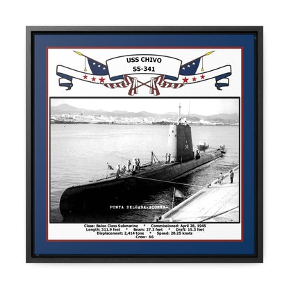 USS Chivo SS-341 Navy Floating Frame Photo Front View