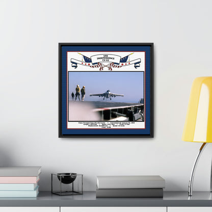 USS Independence CV-62 Navy Floating Frame Photo Desk View