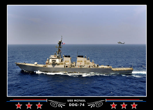 USS Mcfaul DDG-74 Canvas Photo Print