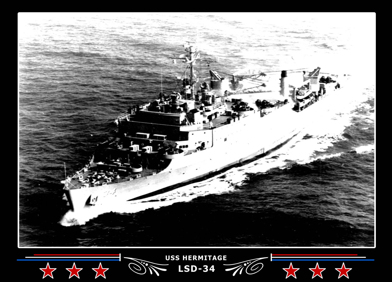 USS Hermitage LSD34 Canvas Photo Print