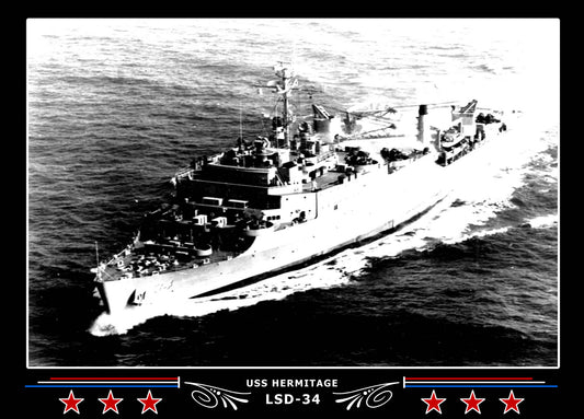 USS Hermitage LSD34 Canvas Photo Print