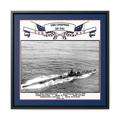 USS Chopper SS-342 Navy Floating Frame Photo Front View