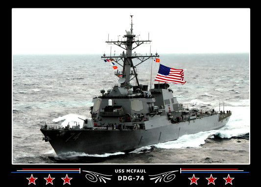 USS Mcfaul DDG-74 Canvas Photo Print