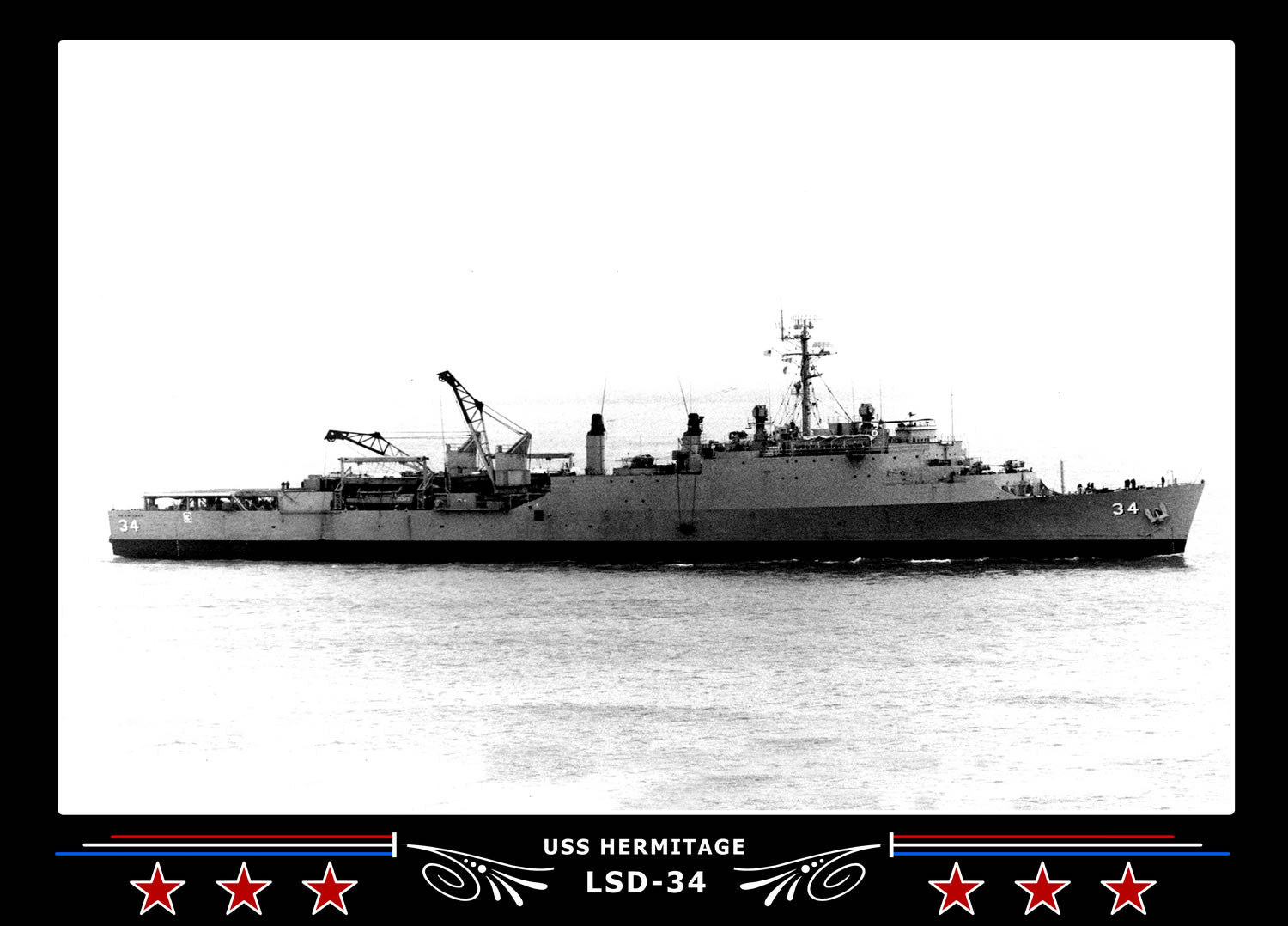 USS Hermitage LSD34 Canvas Photo Print