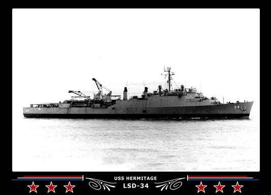 USS Hermitage LSD34 Canvas Photo Print