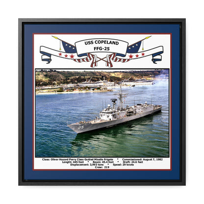 USS Copeland FFG-25 Navy Floating Frame Photo Front View