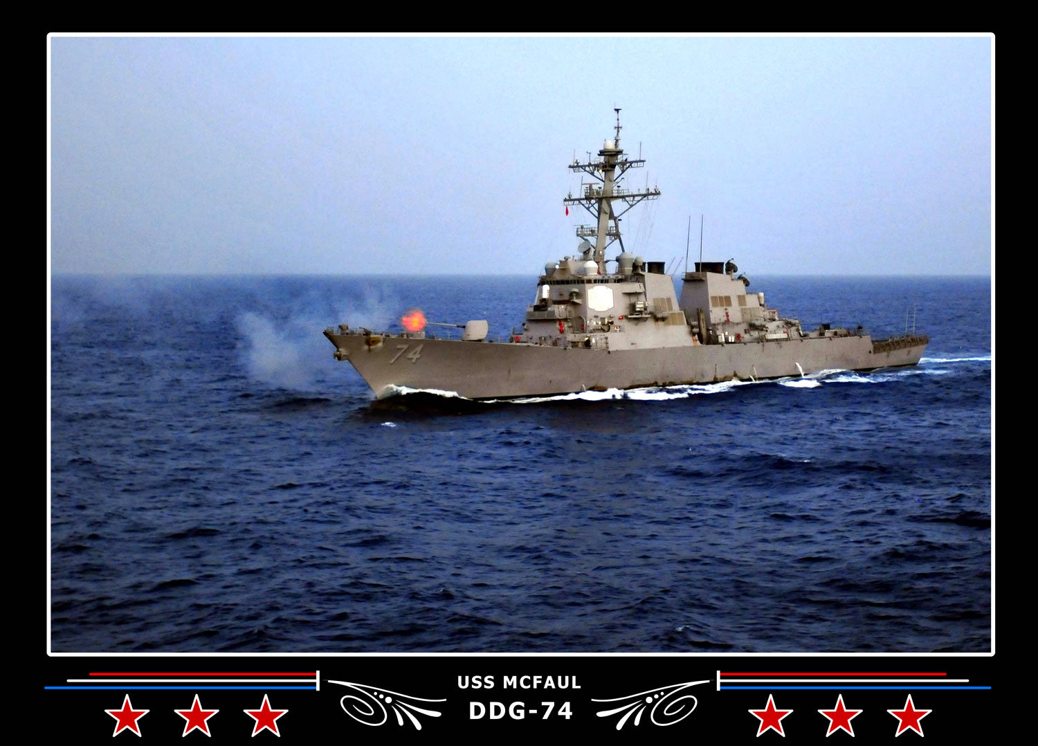 USS Mcfaul DDG-74 Canvas Photo Print