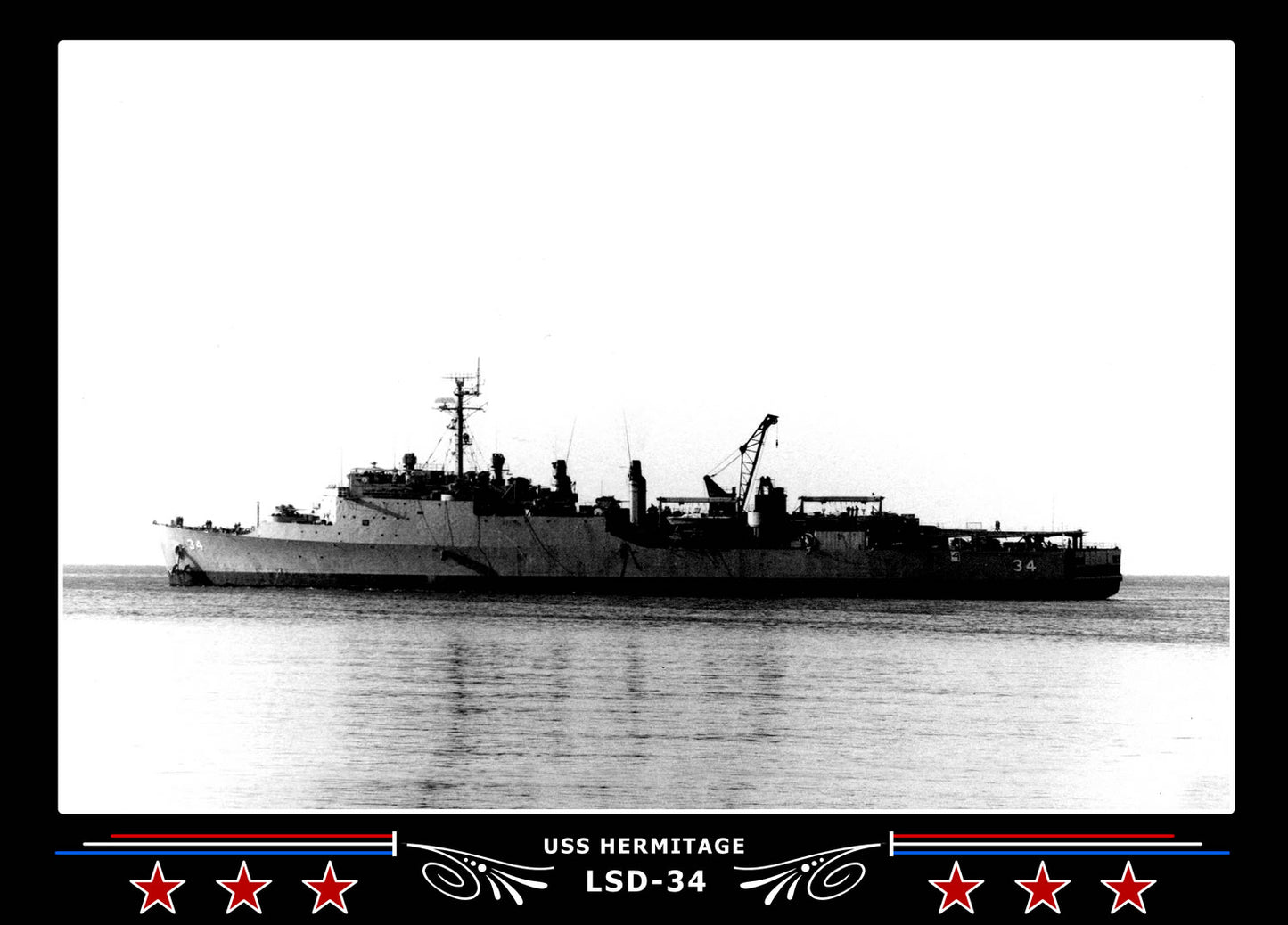 USS Hermitage LSD34 Canvas Photo Print