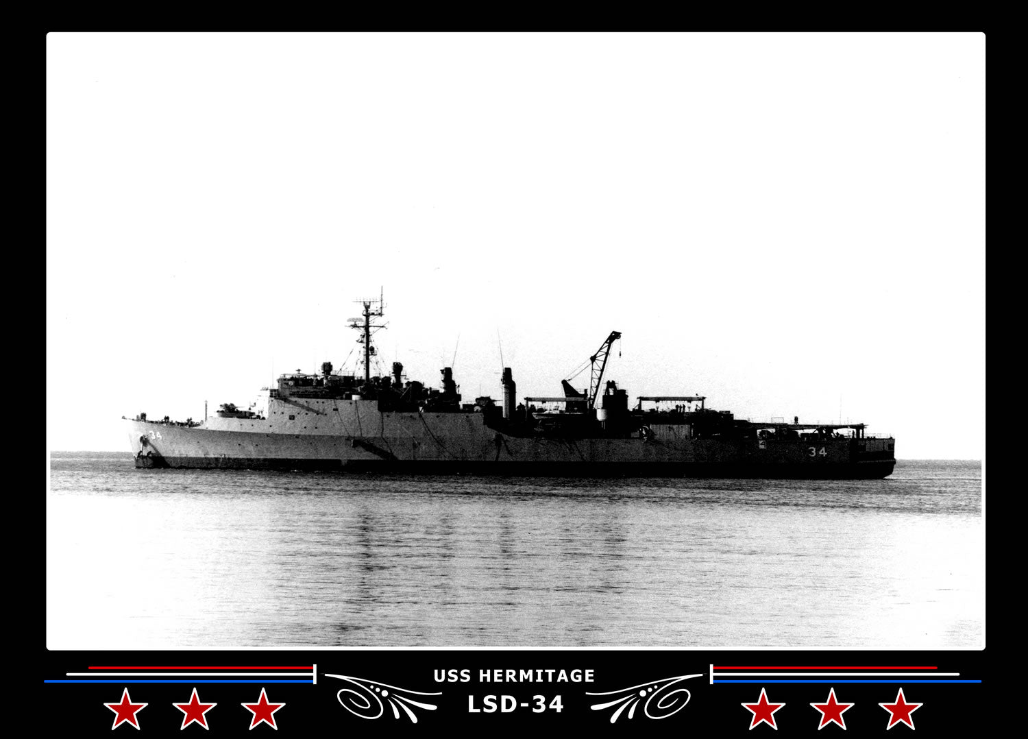 USS Hermitage LSD34 Canvas Photo Print