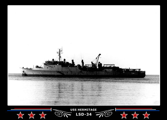 USS Hermitage LSD34 Canvas Photo Print