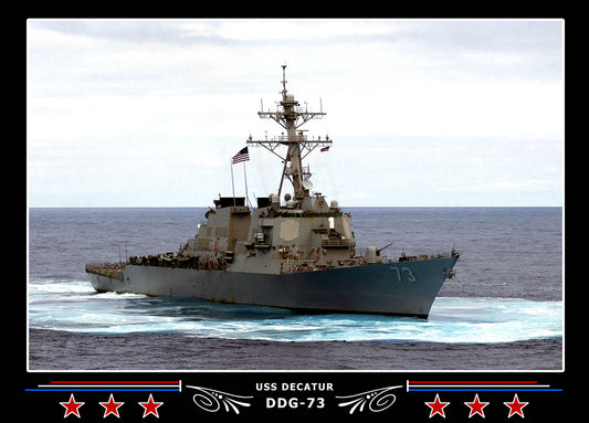 USS Decatur DDG-73 Canvas Photo Print