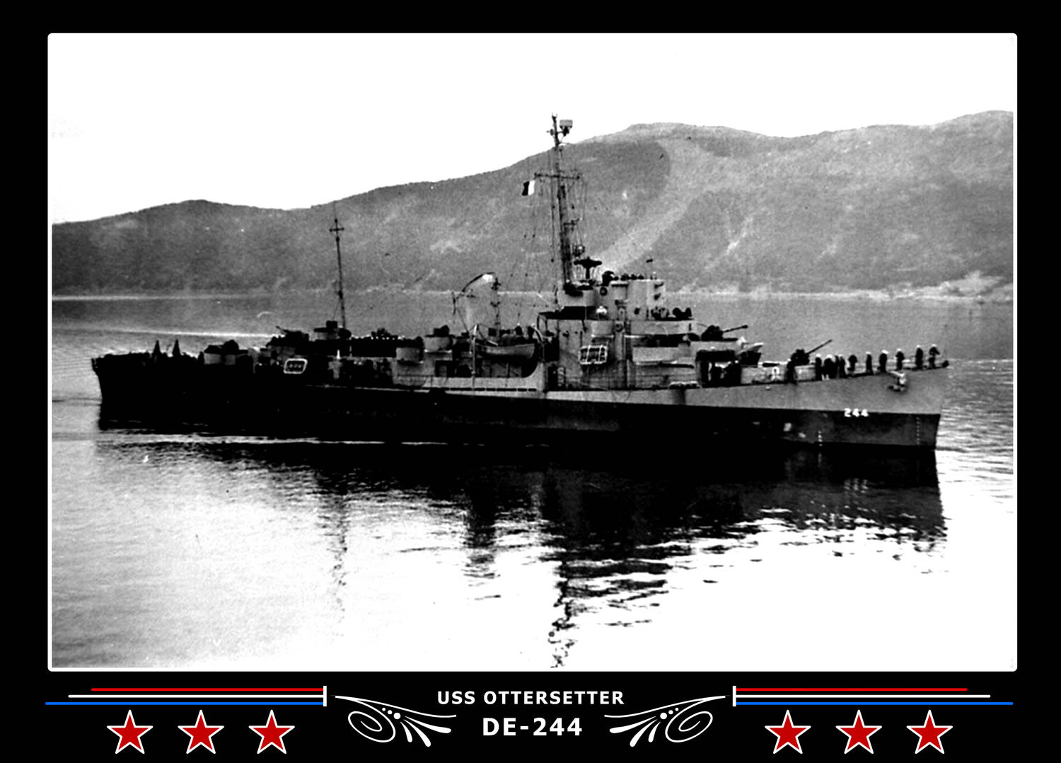 USS Ottersetter DE-244 Canvas Photo Print