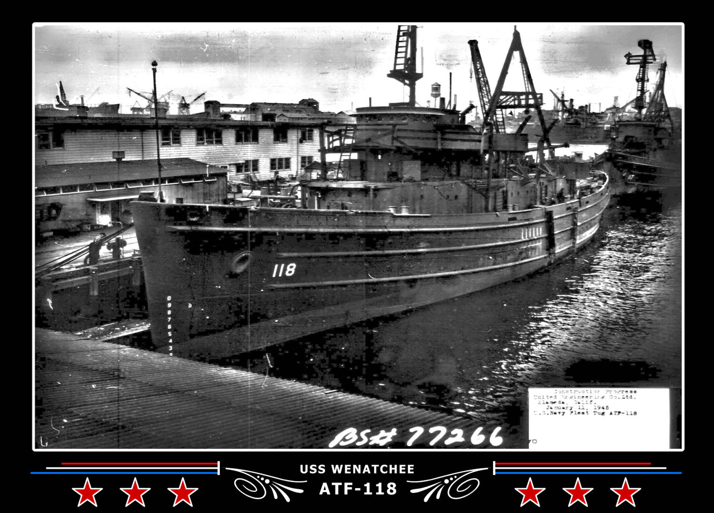 USS Wenatchee ATF-118 Canvas Photo Print