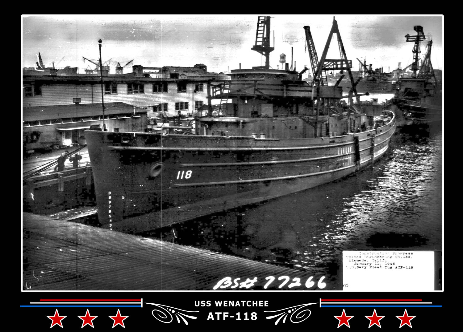 USS Wenatchee ATF-118 Canvas Photo Print