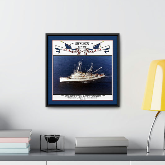 USS Atakapa ATF-149 Navy Floating Frame Photo Desk View