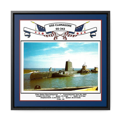 USS Clamagore SS-343 Navy Floating Frame Photo Front View
