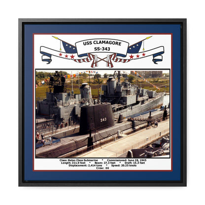USS Clamagore SS-343 Navy Floating Frame Photo Front View