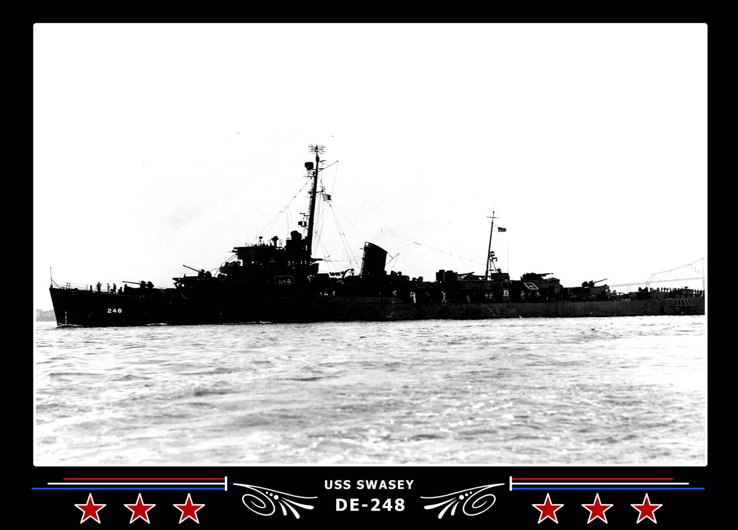 USS Swasey DE-248 Canvas Photo Print