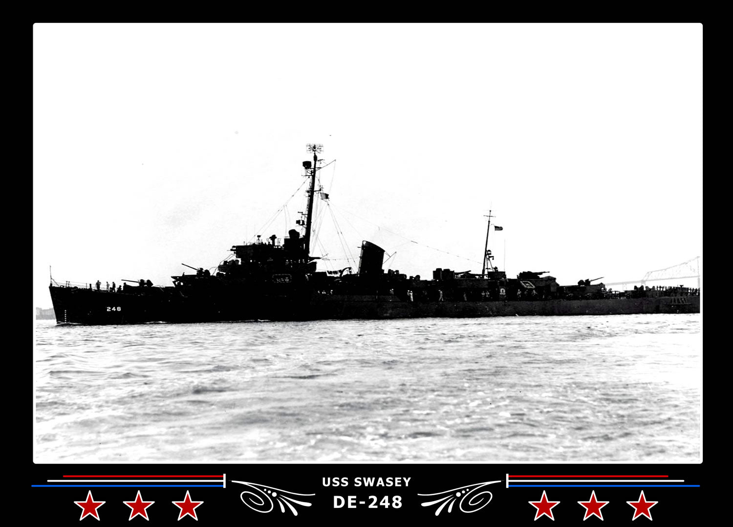 USS Swasey DE-248 Canvas Photo Print