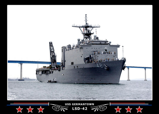 USS Germantown LSD42 Canvas Photo Print