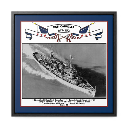 USS Cahuilla ATF-152 Navy Floating Frame Photo Front View