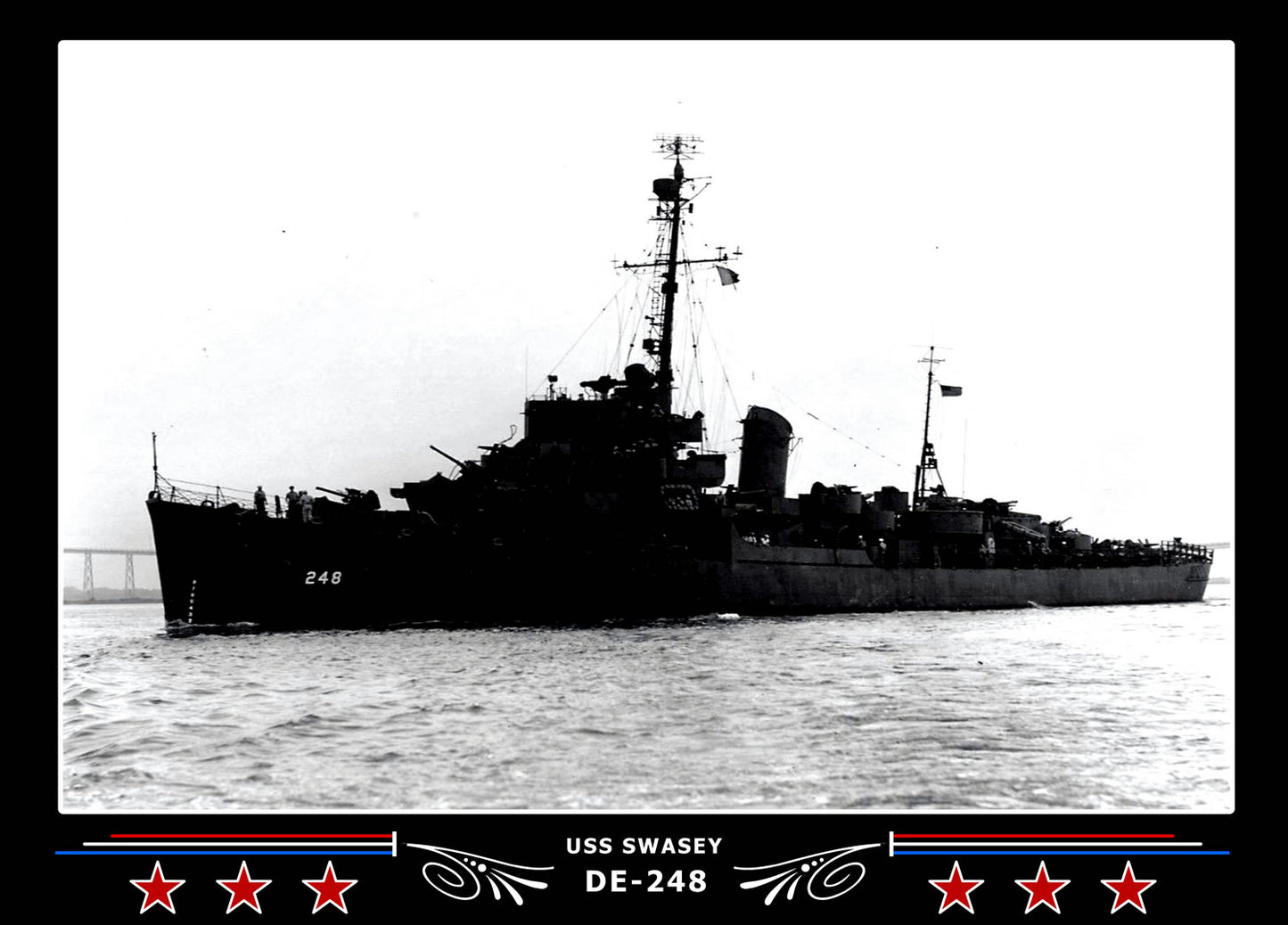 USS Swasey DE-248 Canvas Photo Print