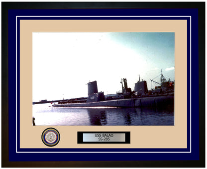 USS Balao SS-285 Framed Navy Ship Photo Blue