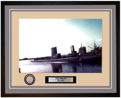 USS Balao SS-285 Framed Navy Ship Photo Grey