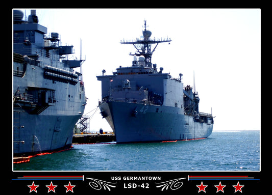 USS Germantown LSD42 Canvas Photo Print