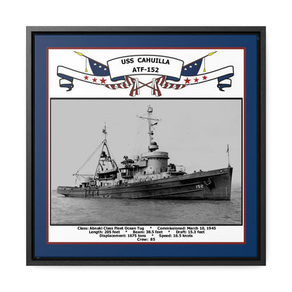 USS Cahuilla ATF-152 Navy Floating Frame Photo Front View