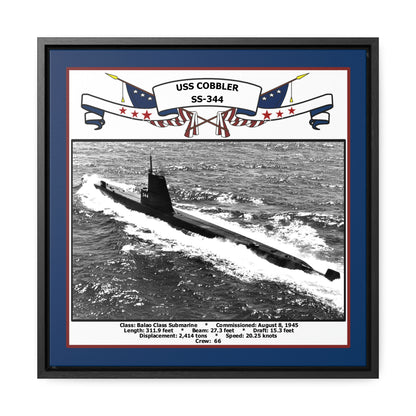 USS Cobbler SS-344 Navy Floating Frame Photo Front View